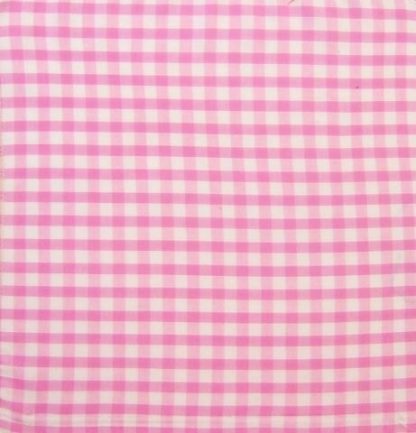 POLY/COTTON 1/4'' CORDED GINGHAM FABRIC  -  PINK -