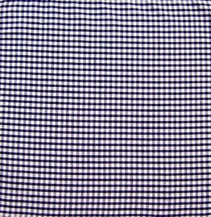 POLY/COTTON 1/8'' CORDED GINGHAM FABRIC - NAVY BLUE.