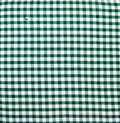 POLY/COTTON 1/4'' CORDED GINGHAM FABRIC -  GREEN
