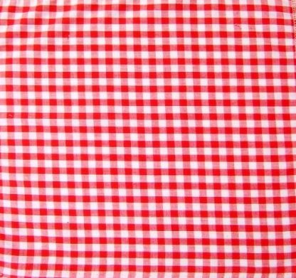 POLY/COTTON 1/8'' CORDED GINGHAM FABRIC -  RED -
