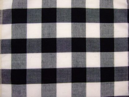 POLY/COTTON 1'' GINGHAM FABRIC -  BLACK -