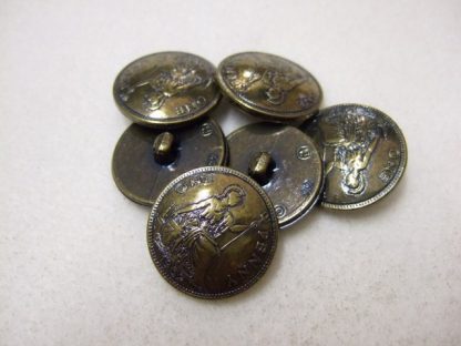 OLD PENNY BUTTON SET OF 6