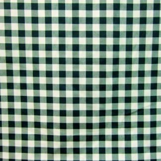 POLY/COTTON 3/4'' GINGHAM CHECK FABRIC - HEAVIER WEIGHT - BOTTLE GREEN -
