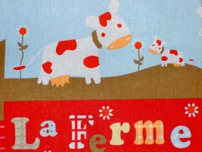 THE FARM , cotton fabric 160cm - MULTI -
