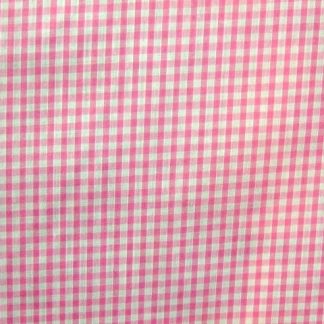 POLY/COTTON 1/8'' CORDED GINGHAM FABRIC -  PINK