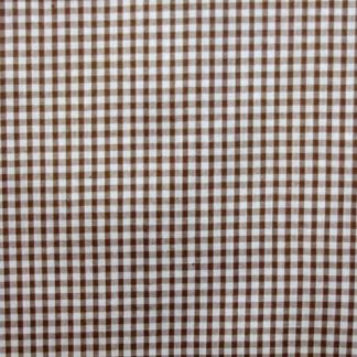 POLY/COTTON 1/8'' CORDED GINGHAM FABRIC - BROWN -