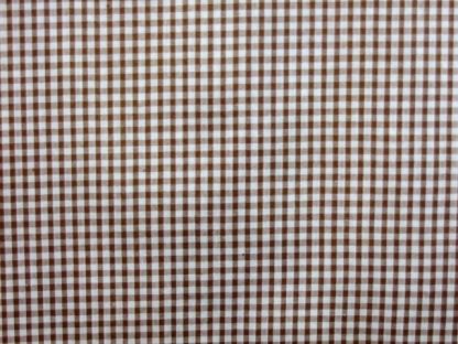 POLY/COTTON 1/8'' CORDED GINGHAM FABRIC - BROWN -