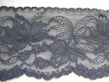 FRENCH NAVY BLUE LACE EDGING 85mm/3.5'' wide polyester (per metre)