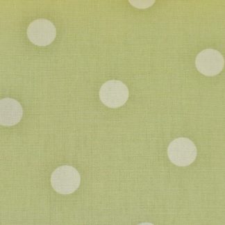 POLKA DOT heavier weight  fabric - WHITE SPOTS ON SAGE GREEN