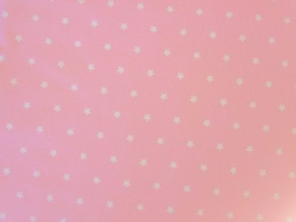 STARS CRETONNE cotton fabric - PINK -