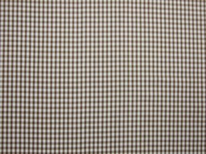POLY/COTTON 1/4'' CORDED GINGHAM FABRIC -BROWN -