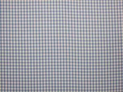 POLY/COTTON 1/4'' CORDED GINGHAM FABRIC - PALE BLUE -