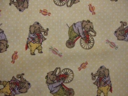 HULLABAL00 by IRON ORCHID DESIGNS for CLOTHWORKS -  ELEPHANTS ON YELLOW  -